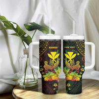 Personalised Hawaii Tumbler With Handle Kanaka Maoli With Hammerhead Shark