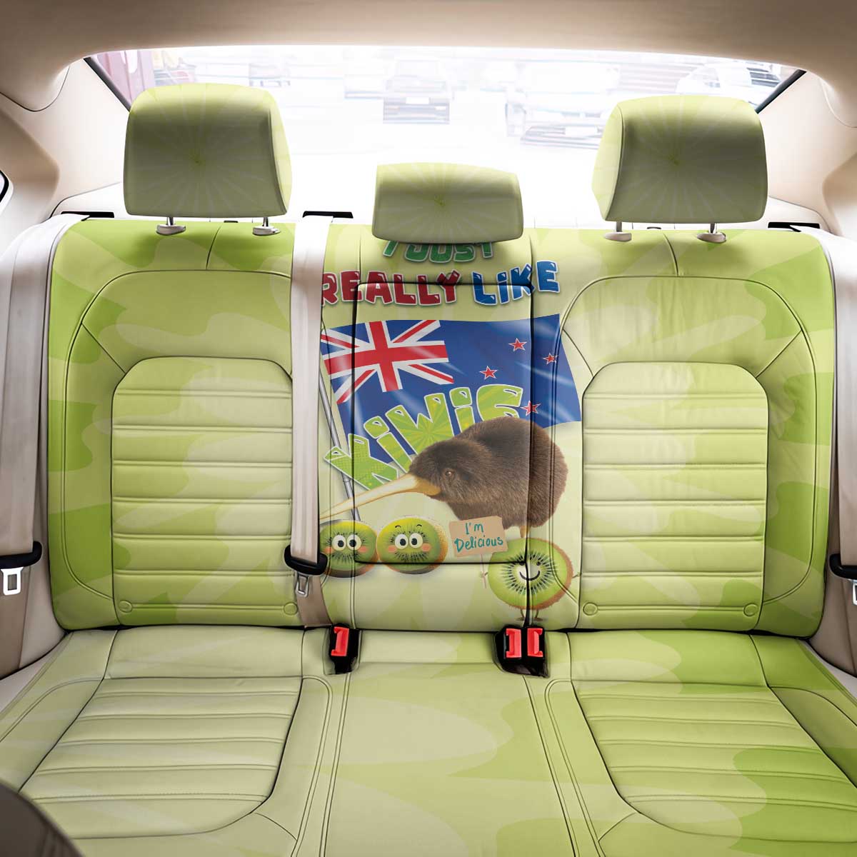 New Zealand Kiwi Back Car Seat Cover I Just Really Like Kiwis DT04 - Polynesian Pride
