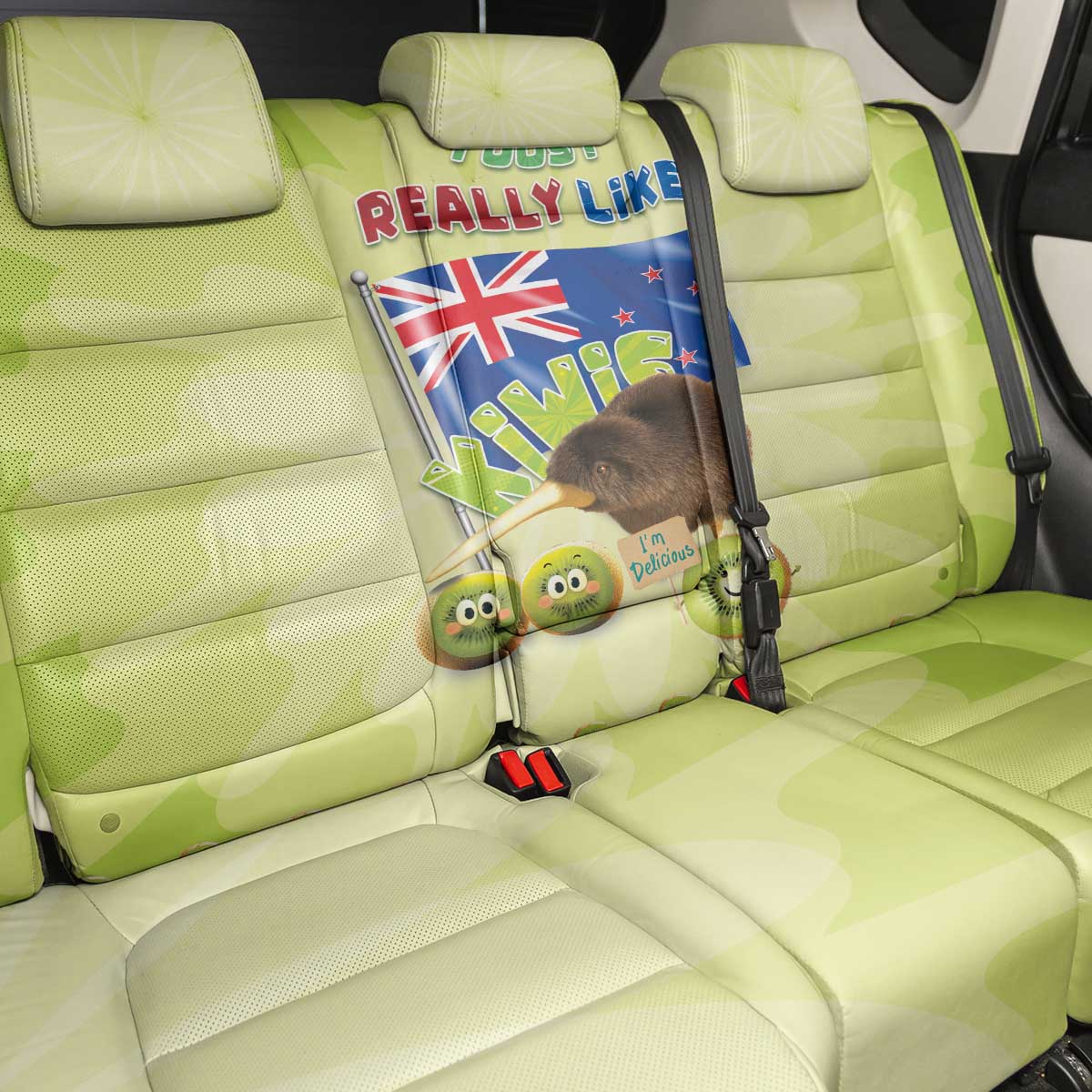 New Zealand Kiwi Back Car Seat Cover I Just Really Like Kiwis DT04 - Polynesian Pride