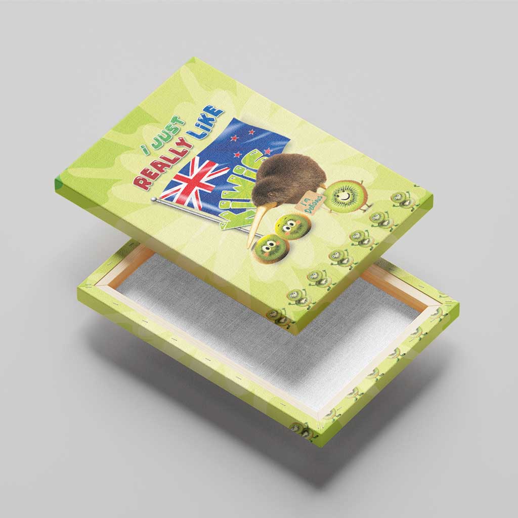 New Zealand Kiwi Canvas Wall Art I Just Really Like Kiwis DT04 - Polynesian Pride