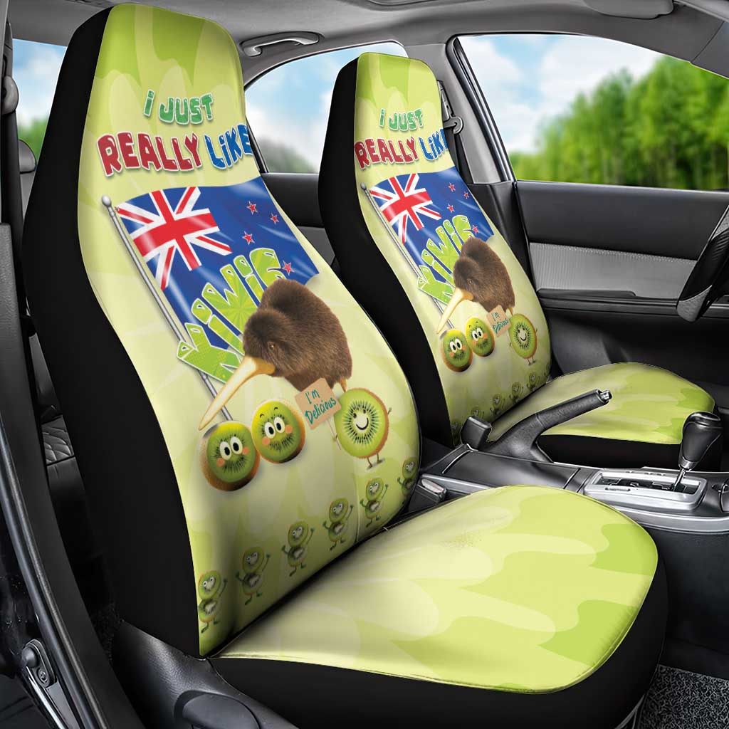 New Zealand Kiwi Car Seat Cover I Just Really Like Kiwis DT04 - Polynesian Pride