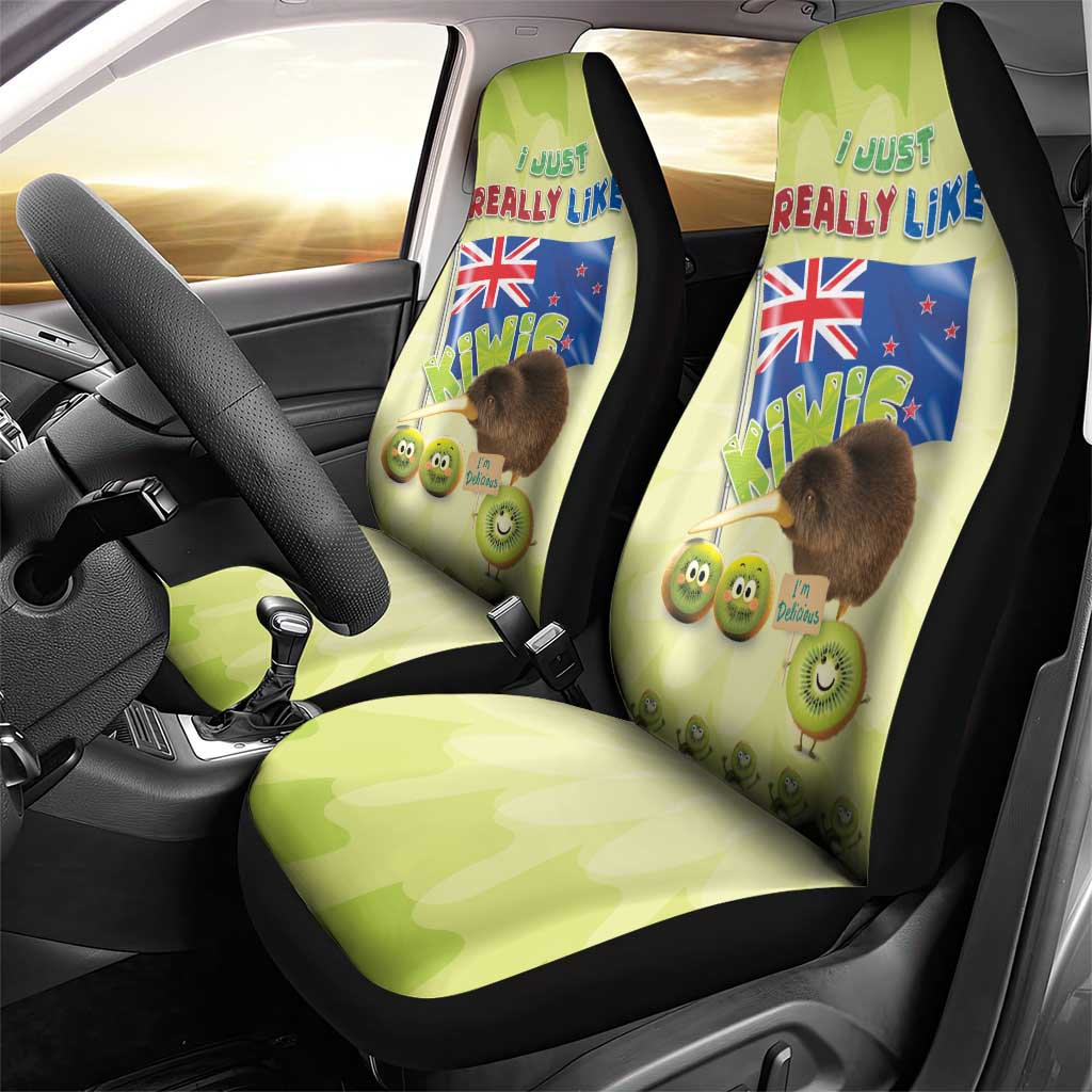 New Zealand Kiwi Car Seat Cover I Just Really Like Kiwis DT04 - Polynesian Pride