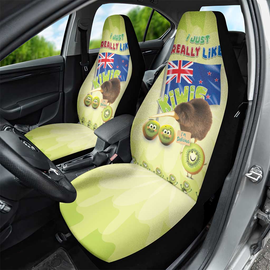 New Zealand Kiwi Car Seat Cover I Just Really Like Kiwis DT04 - Polynesian Pride