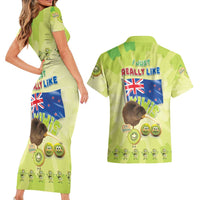 New Zealand Kiwi Couples Matching Short Sleeve Bodycon Dress and Hawaiian Shirt I Just Really Like Kiwis