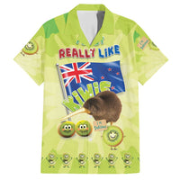 New Zealand Kiwi Family Matching Off Shoulder Short Dress and Hawaiian Shirt I Just Really Like Kiwis DT04 Dad's Shirt - Short Sleeve Green - Polynesian Pride