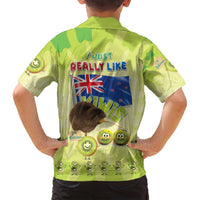 New Zealand Kiwi Family Matching Puletasi and Hawaiian Shirt I Just Really Like Kiwis