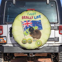 New Zealand Kiwi Spare Tire Cover I Just Really Like Kiwis DT04 Green - Polynesian Pride