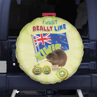 New Zealand Kiwi Spare Tire Cover I Just Really Like Kiwis DT04 No hole Green - Polynesian Pride