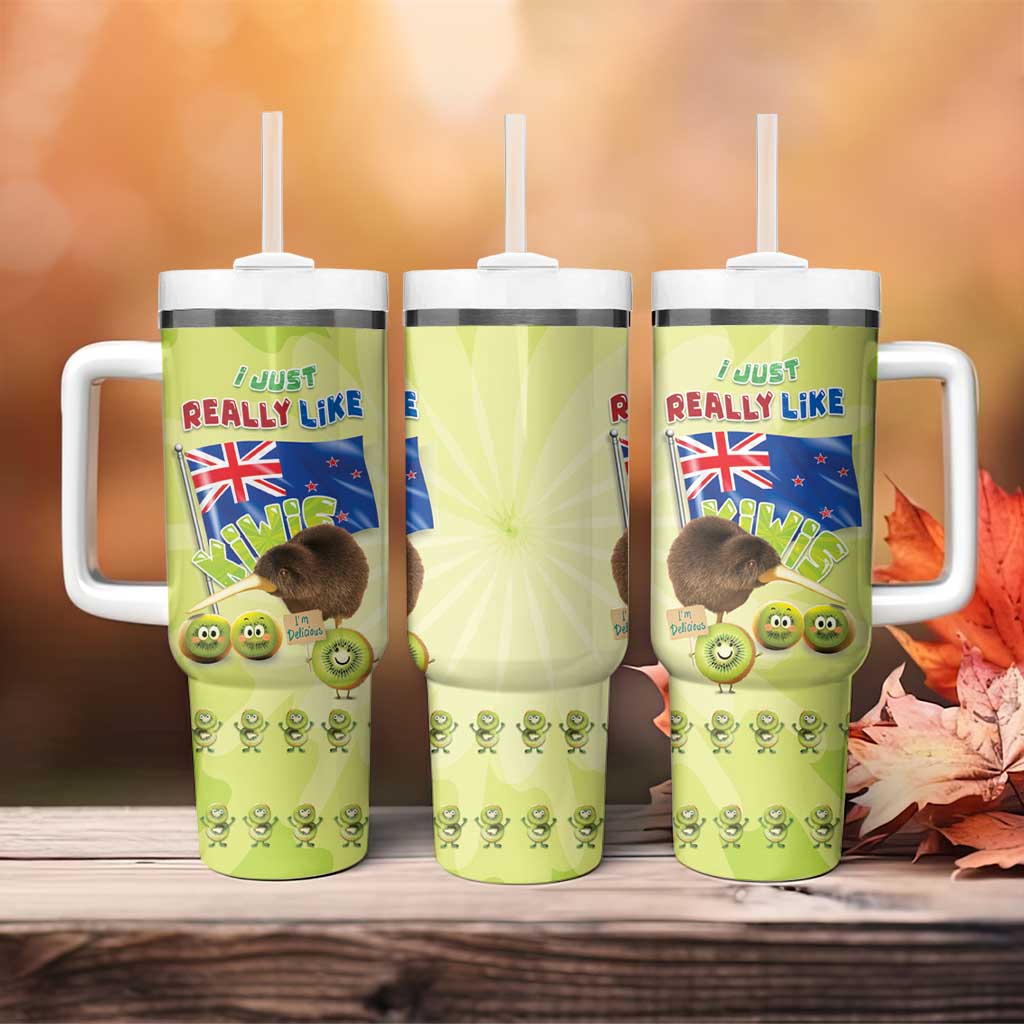 New Zealand Kiwi Tumbler With Handle I Just Really Like Kiwis DT04 - Polynesian Pride