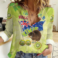 New Zealand Kiwi Women Casual Shirt I Just Really Like Kiwis