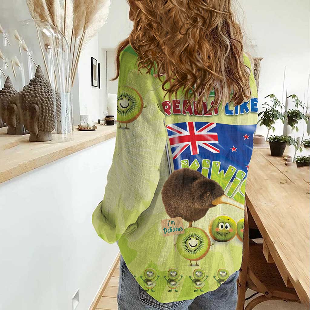 New Zealand Kiwi Women Casual Shirt I Just Really Like Kiwis