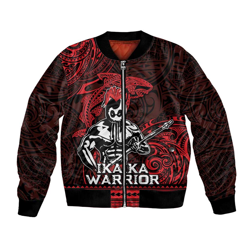 Hawaii Ikaika Warrior Bomber Jacket Hawaiian Tribal Tattoo