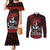 Hawaii Ikaika Warrior Couples Matching Mermaid Dress and Long Sleeve Button Shirt Hawaiian Tribal Tattoo