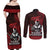 Hawaii Ikaika Warrior Couples Matching Off Shoulder Maxi Dress and Long Sleeve Button Shirt Hawaiian Tribal Tattoo
