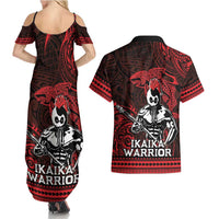 Hawaii Ikaika Warrior Couples Matching Summer Maxi Dress and Hawaiian Shirt Hawaiian Tribal Tattoo