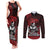 Hawaii Ikaika Warrior Couples Matching Tank Maxi Dress and Long Sleeve Button Shirt Hawaiian Tribal Tattoo