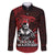 Hawaii Ikaika Warrior Family Matching Off The Shoulder Long Sleeve Dress and Hawaiian Shirt Hawaiian Tribal Tattoo