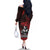 Hawaii Ikaika Warrior Family Matching Off The Shoulder Long Sleeve Dress and Hawaiian Shirt Hawaiian Tribal Tattoo