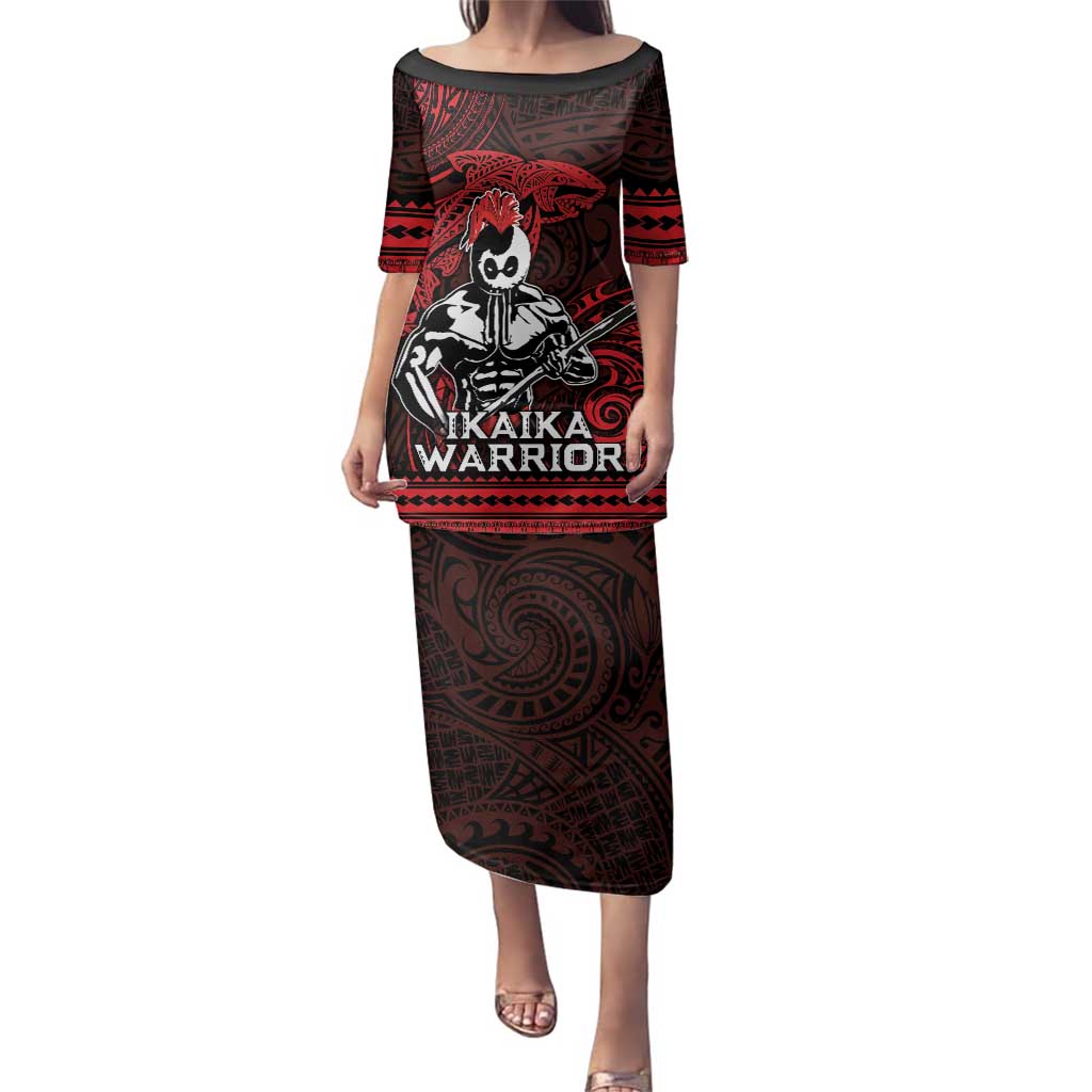 Hawaii Ikaika Warrior Family Matching Puletasi and Hawaiian Shirt Hawaiian Tribal Tattoo