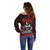 Hawaii Ikaika Warrior Off Shoulder Sweater Hawaiian Tribal Tattoo