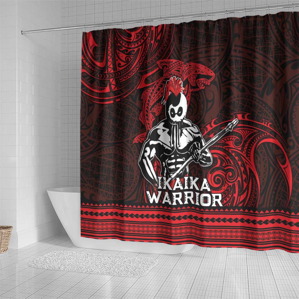 Hawaii Ikaika Warrior Shower Curtain Hawaiian Tribal Tattoo