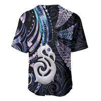 New Zealand Aotearoa Baseball Jersey Maori Hei Manaia Purple Paua Shell