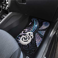 New Zealand Aotearoa Car Mats Maori Hei Manaia Purple Paua Shell