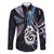 New Zealand Aotearoa Family Matching Summer Maxi Dress and Hawaiian Shirt Maori Hei Manaia Purple Paua Shell