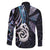 New Zealand Aotearoa Family Matching Summer Maxi Dress and Hawaiian Shirt Maori Hei Manaia Purple Paua Shell