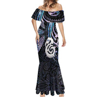 New Zealand Aotearoa Mermaid Dress Maori Hei Manaia Purple Paua Shell
