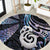 New Zealand Aotearoa Round Carpet Maori Hei Manaia Purple Paua Shell