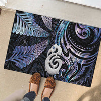 New Zealand Aotearoa Rubber Doormat Maori Hei Manaia Purple Paua Shell DT04 - Polynesian Pride