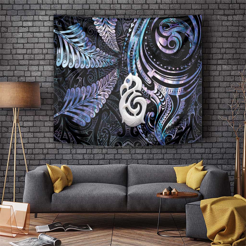 New Zealand Aotearoa Tapestry Maori Hei Manaia Purple Paua Shell DT04 Purple - Polynesian Pride