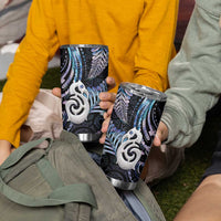 New Zealand Aotearoa Tumbler Cup Maori Hei Manaia Purple Paua Shell