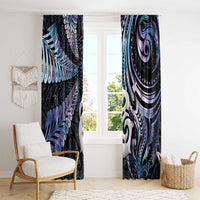 New Zealand Aotearoa Window Curtain Maori Hei Manaia Purple Paua Shell