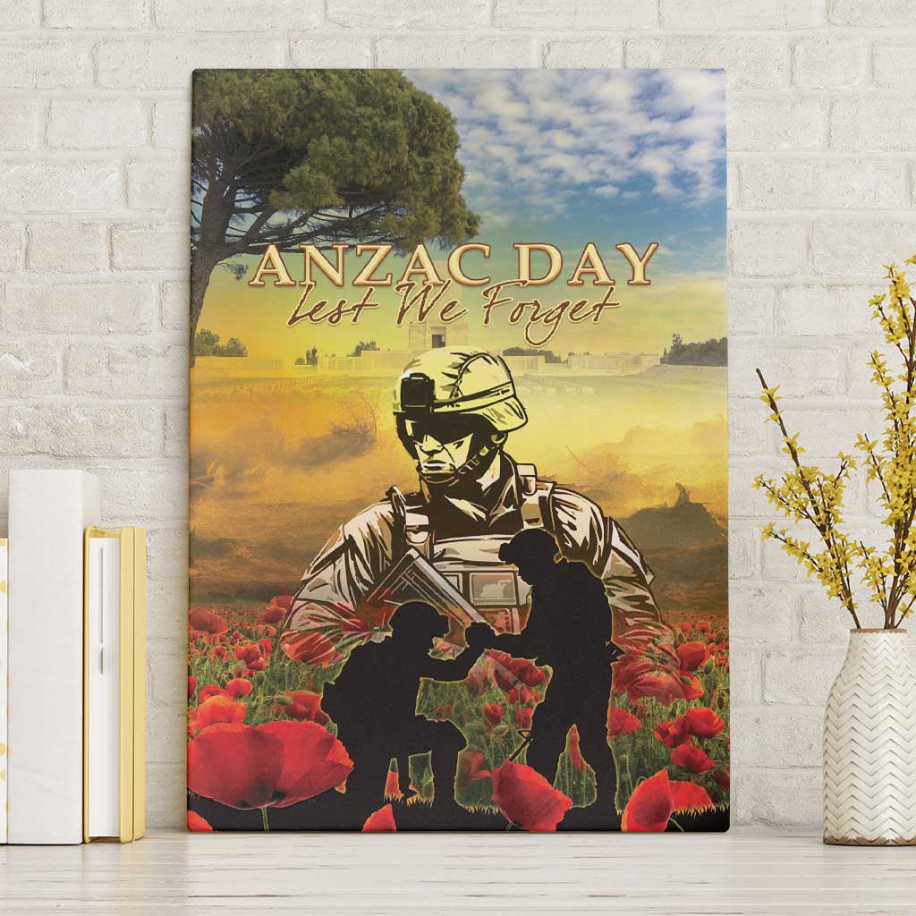 New Zealand ANZAC Day Canvas Wall Art The Ode Remembrance And Poppy