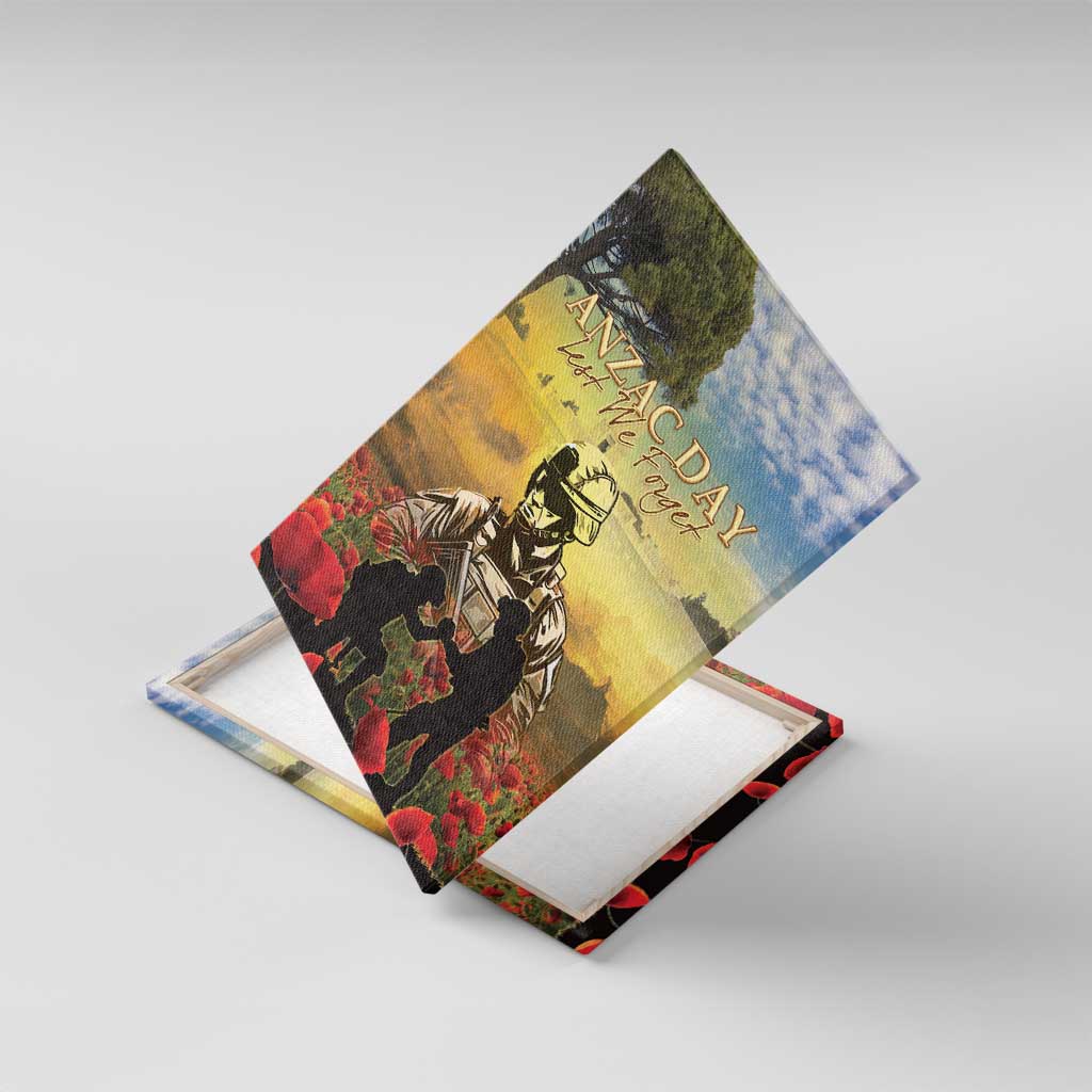 New Zealand ANZAC Day Canvas Wall Art The Ode Remembrance And Poppy