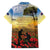 New Zealand ANZAC Day Family Matching Off Shoulder Maxi Dress and Hawaiian Shirt The Ode Remembrance And Poppy