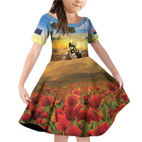 New Zealand ANZAC Day Family Matching Off Shoulder Short Dress and Hawaiian Shirt The Ode Remembrance And Poppy