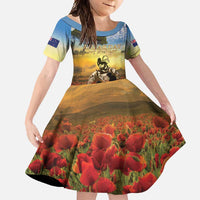 New Zealand ANZAC Day Family Matching Short Sleeve Bodycon Dress and Hawaiian Shirt The Ode Remembrance And Poppy