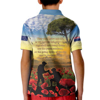 New Zealand ANZAC Day Kid Polo Shirt The Ode Remembrance And Poppy