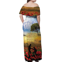 New Zealand ANZAC Day Off Shoulder Maxi Dress The Ode Remembrance And Poppy