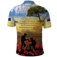 New Zealand ANZAC Day Polo Shirt The Ode Remembrance And Poppy