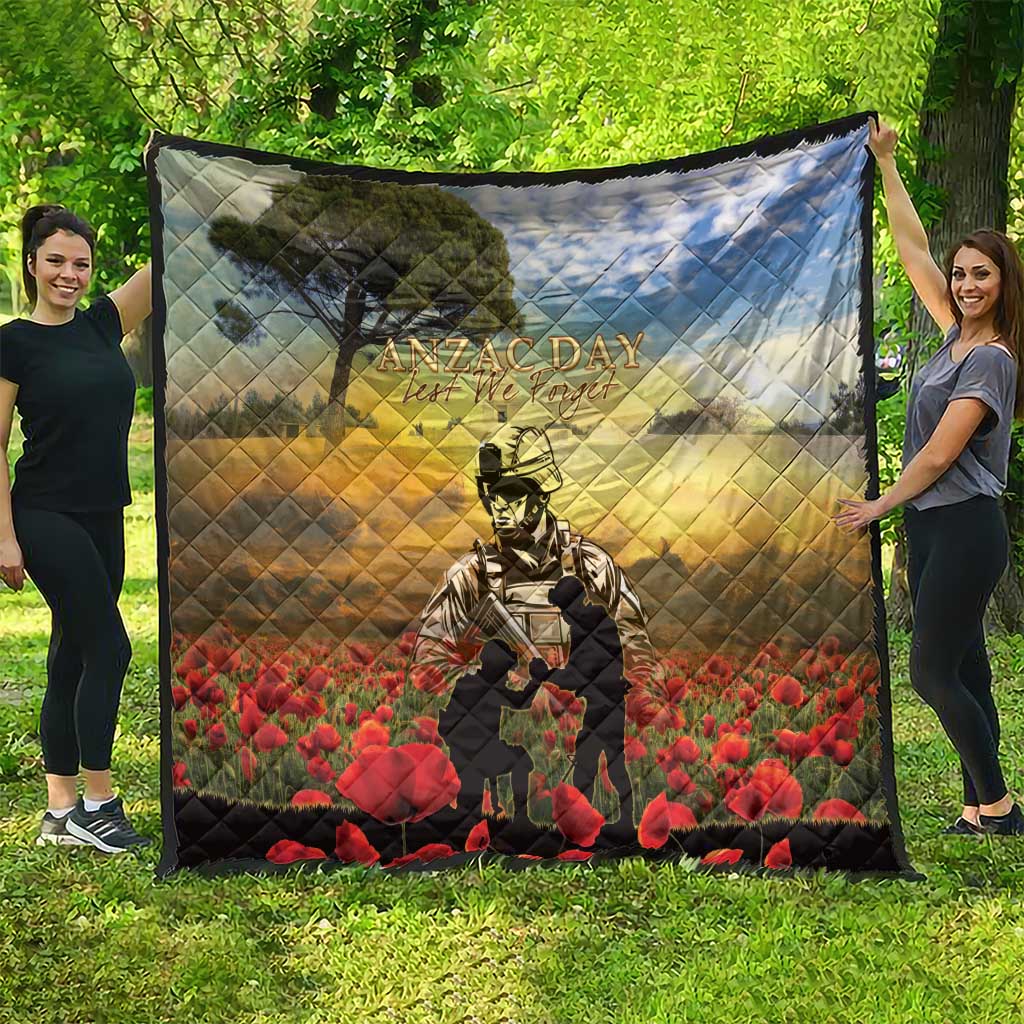 New Zealand ANZAC Day Quilt The Ode Remembrance And Poppy