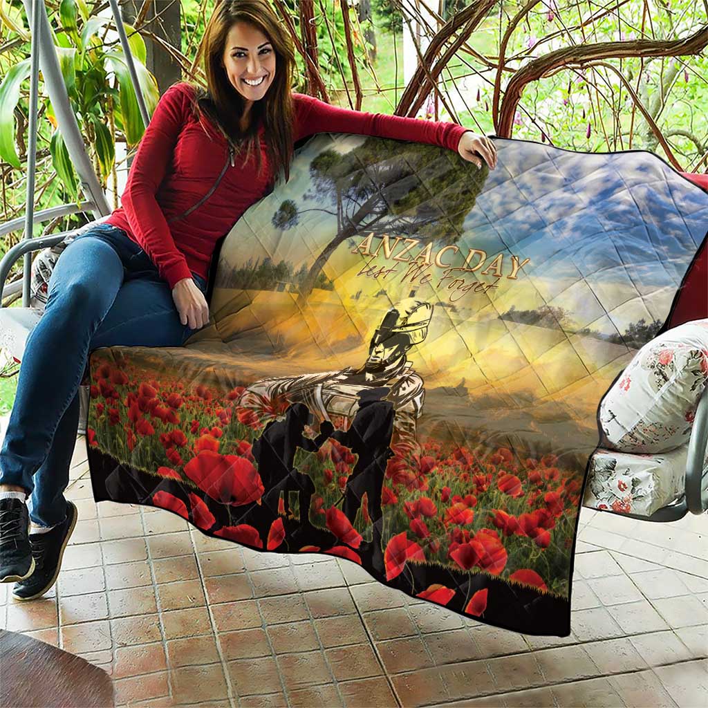 New Zealand ANZAC Day Quilt The Ode Remembrance And Poppy