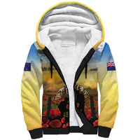 New Zealand ANZAC Day Sherpa Hoodie The Ode Remembrance And Poppy