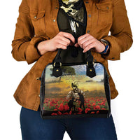 New Zealand ANZAC Day Shoulder Handbag The Ode Remembrance And Poppy