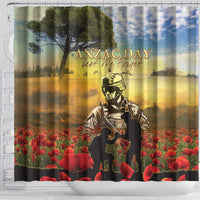New Zealand ANZAC Day Shower Curtain The Ode Remembrance And Poppy