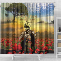 New Zealand ANZAC Day Shower Curtain The Ode Remembrance And Poppy