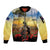 New Zealand ANZAC Day Sleeve Zip Bomber Jacket The Ode Remembrance And Poppy